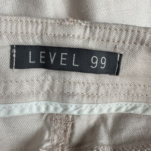 Level 99 Women's Lily Linen Pink Peach Cargo Pants Size 28 - Picture 6 of 9